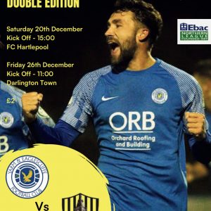 Y&E v Hartlepool & Darlington Town Match Programme (Double)
