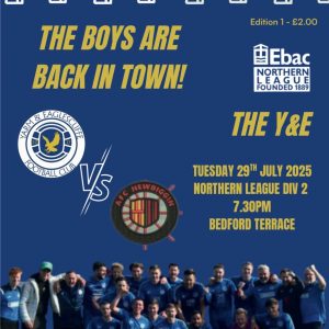 Y&E v AFC Newbiggin Match Programme